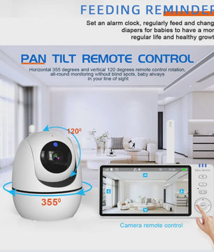 5 Inch Video Babyfoon met Camera, Temperatuursensor, Nachtmodus en Tweeweg Audio