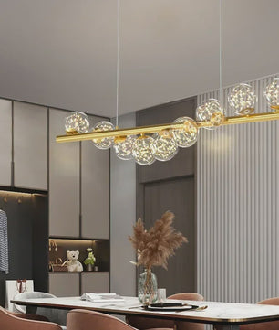 Luxe Scandinavische Plafondlamp met Sterrenlicht - Goudkleurig