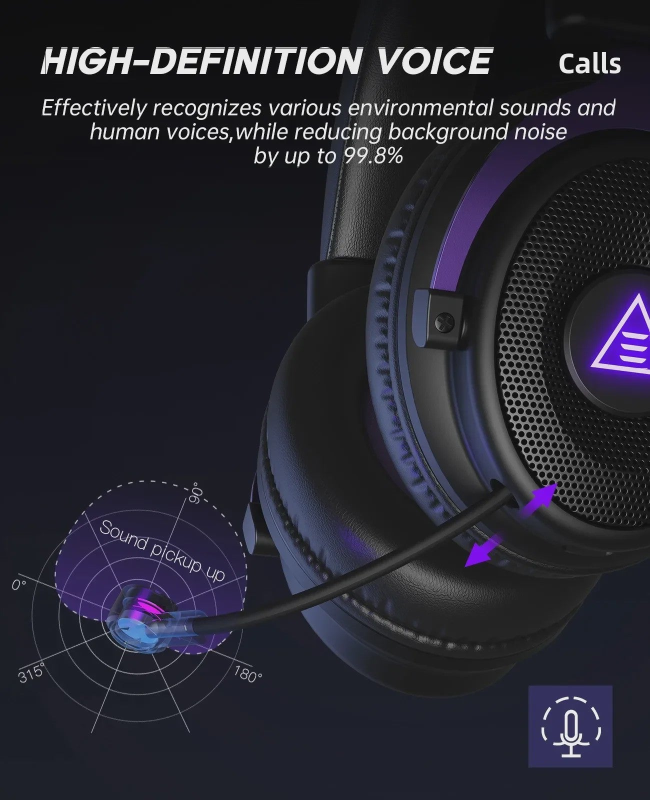 Oneodio EKSA E900 WT Gaming Headset: Draadloos 2.4G, Bluetooth, 80u Batterij & RGB