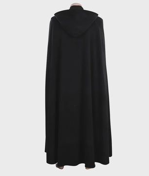 Volwassen Mannen Zwarte Jedi Ridder Cape Outfit - Fantasy Cosplay Kostuum