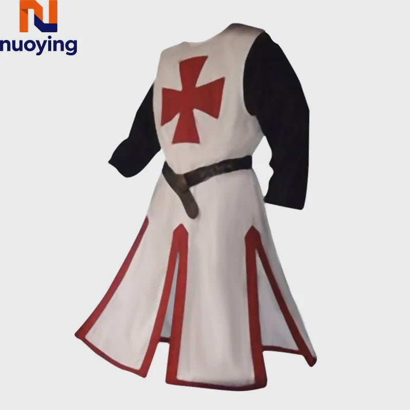 Middeleeuwse Kruisvaarder Tuniek met Riem - Renaissance & Cosplay Kostuum