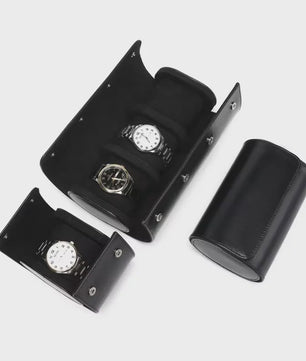 Luxe Leren Horlogeroller - Opvouwbare Reisbox voor 1, 2 of 3 Horloges
