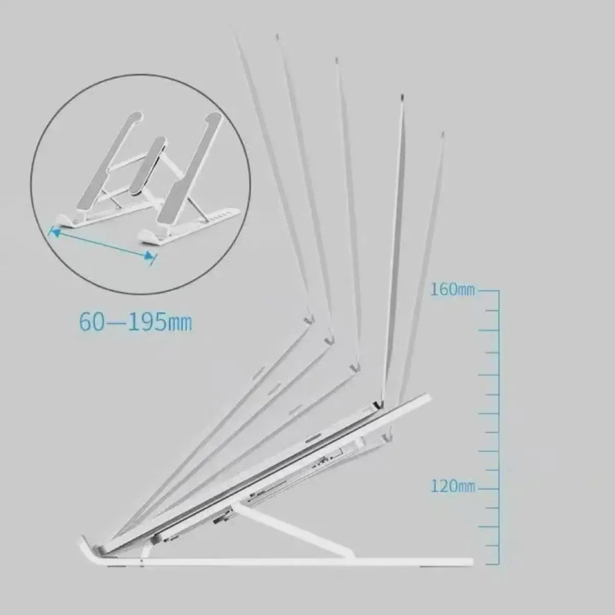 Opvouwbare Laptopstandaard - Verstelbaar & Draagbaar Aluminium Notebook Bureau