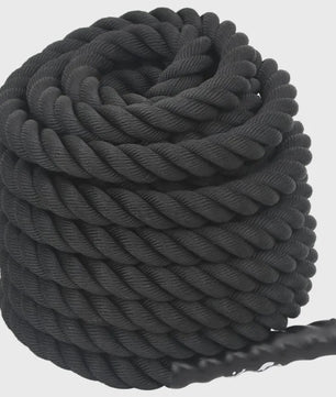 Black Battle Rope 12m - 9kg Polyester - Krachttraining & Uithoudingsvermogen