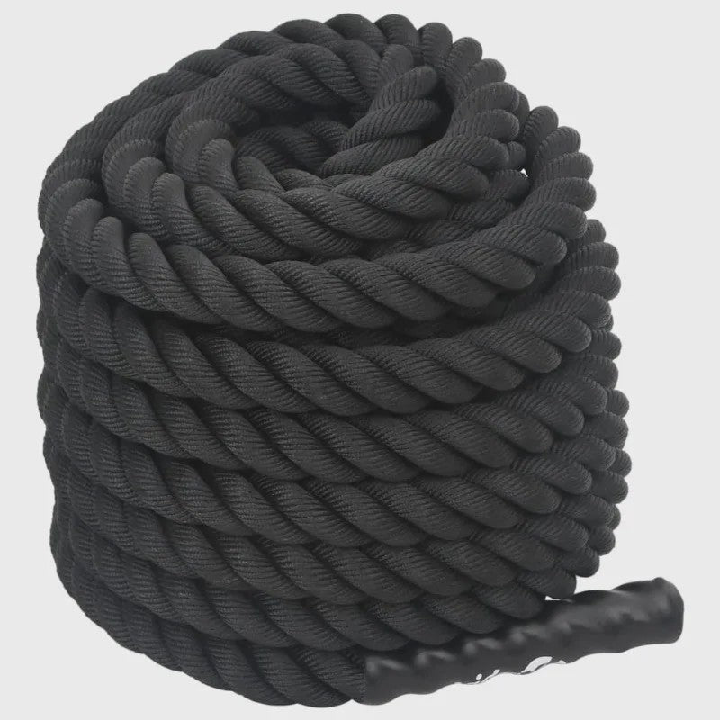 Black Battle Rope 12m - 9kg Polyester - Krachttraining & Uithoudingsvermogen