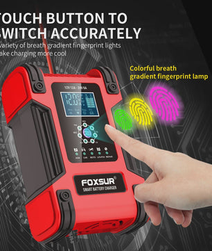 Volautomatische Auto Acculader 12V 12A met Digitaal Display & Puls Onderhoud