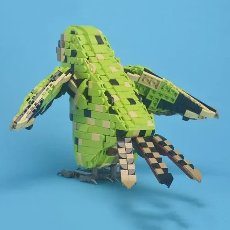 Bouwset Kakapo Papegaai en Vogel - Decoratieve Bouwstenen voor Kinderen en Fans