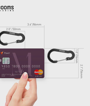 Set van 6 Aluminium Karabijnhaak Sleutelhangers - Outdoor, Camping & Vissen