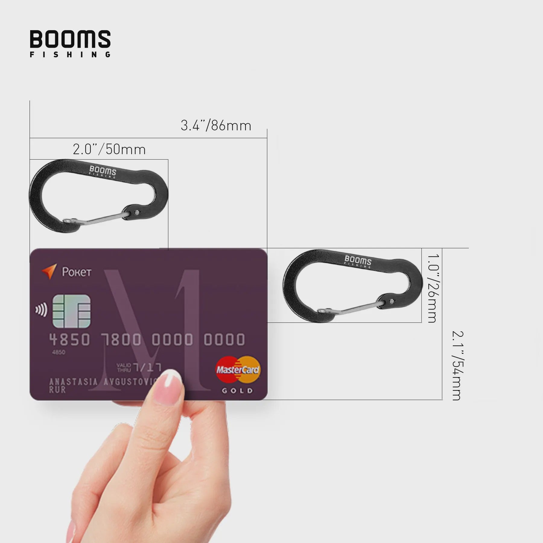 Set van 6 Aluminium Karabijnhaak Sleutelhangers - Outdoor, Camping & Vissen