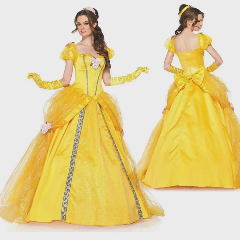 Belle Prinsessenjurk Geel Dames - Sprookjeskostuum voor Feest & Carnaval