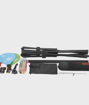 Complete Badminton Set met Net, Palen, Rackets en Shuttles - Buitenplezier voor Iedereen