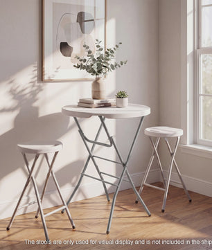 Ronde Staande Klaptafel 80cm - Weerbestendige Bistro Tafel voor Buitenfeesten & Evenementen