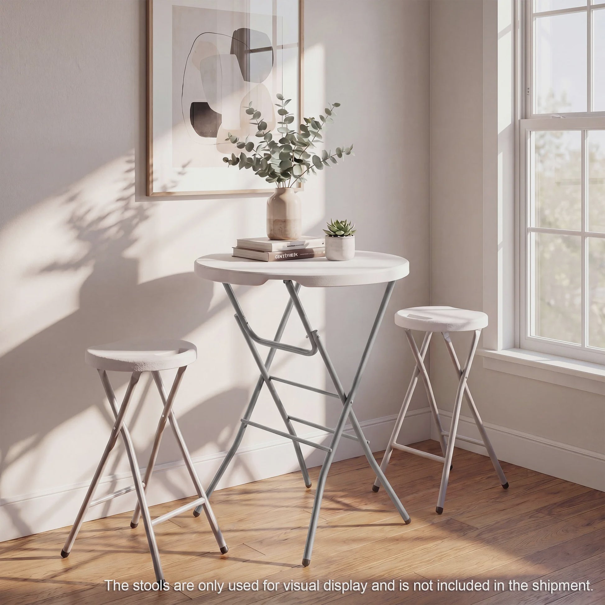 Ronde Staande Klaptafel 80cm - Weerbestendige Bistro Tafel voor Buitenfeesten & Evenementen
