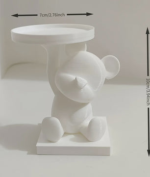 Creatieve Zittende IJsbeer met Dienblad - Opbergaccessoire voor Sleutels en Decoraties