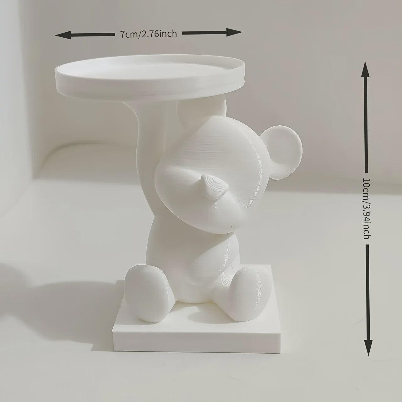 Creatieve Zittende IJsbeer met Dienblad - Opbergaccessoire voor Sleutels en Decoraties
