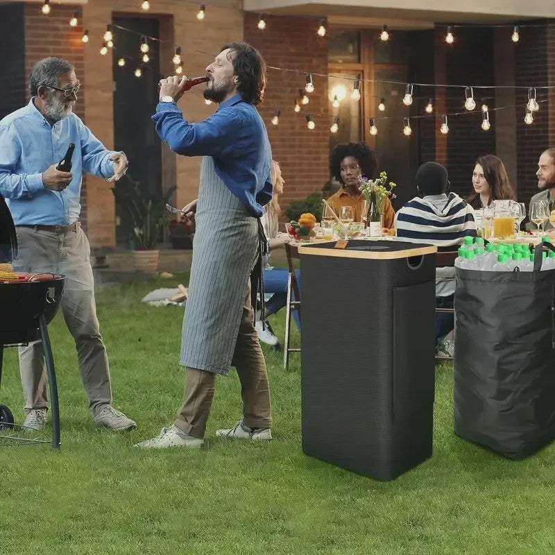 160L Grote Opbergmand - Opvouwbaar, Ideaal voor Flessen, Recycling, Wasgoed & Feestjes