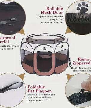 Octagonale Kattenren - Waterdicht & Krasbestendig - Opvouwbare Tent voor Kittens en Katten