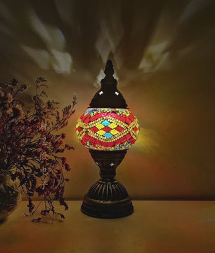 Handgemaakte Mozaïek Tafellamp - Vintage Art Deco Stijl Nachtlampje