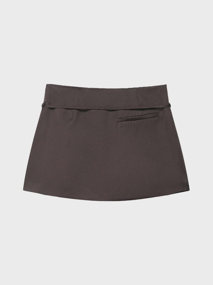 Modieuze Skort met Riem en Ritssluiting - Stijlvolle Casual Kleding voor Dames
