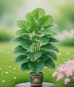 Grote Kunstplant Pothos met 24 Bladeren - 100cm Hoge Nep Groenplant