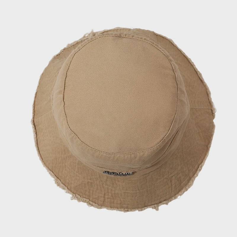 Zomerse Denim Fisherman Hat met Grote Rand en Koord - UV Bescherming voor Dames & Heren