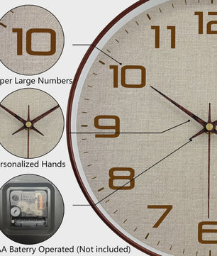 Stil Wandklok met Grote Cijfers - Klassiek & Elegant Design voor Woonkamer of Kantoor