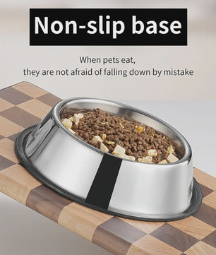 RVS Voerbak voor Hond en Kat - Duurzaam, Anti-slip & Makkelijk Schoon te Maken - 6 Maten