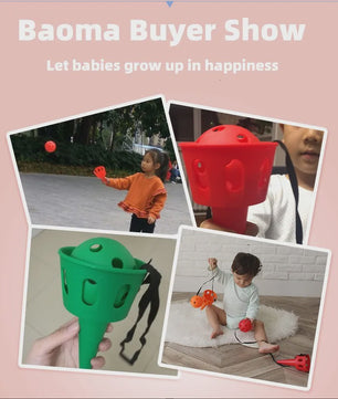 Vangspel Set met Bal en Koord - Outdoor Kinderspel voor Hand-Oog Coördinatie