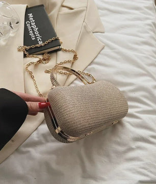 Glitter Avondtasje met Diamant Effect - Chique Clutch & Schoudertas