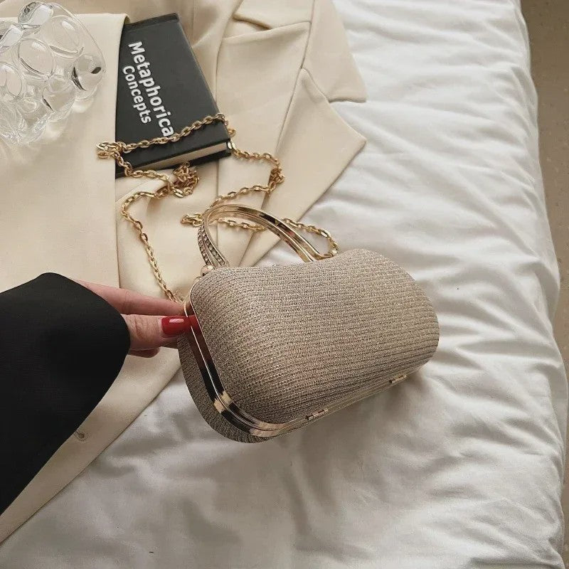 Glitter Avondtasje met Diamant Effect - Chique Clutch & Schoudertas