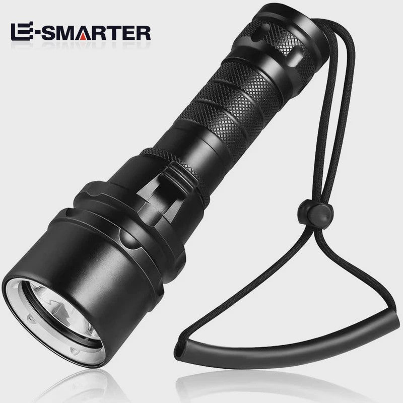 ESMARTER Professionele Duiklamp LED Super Fel T6/L2 Waterdicht met 18650 Batterij