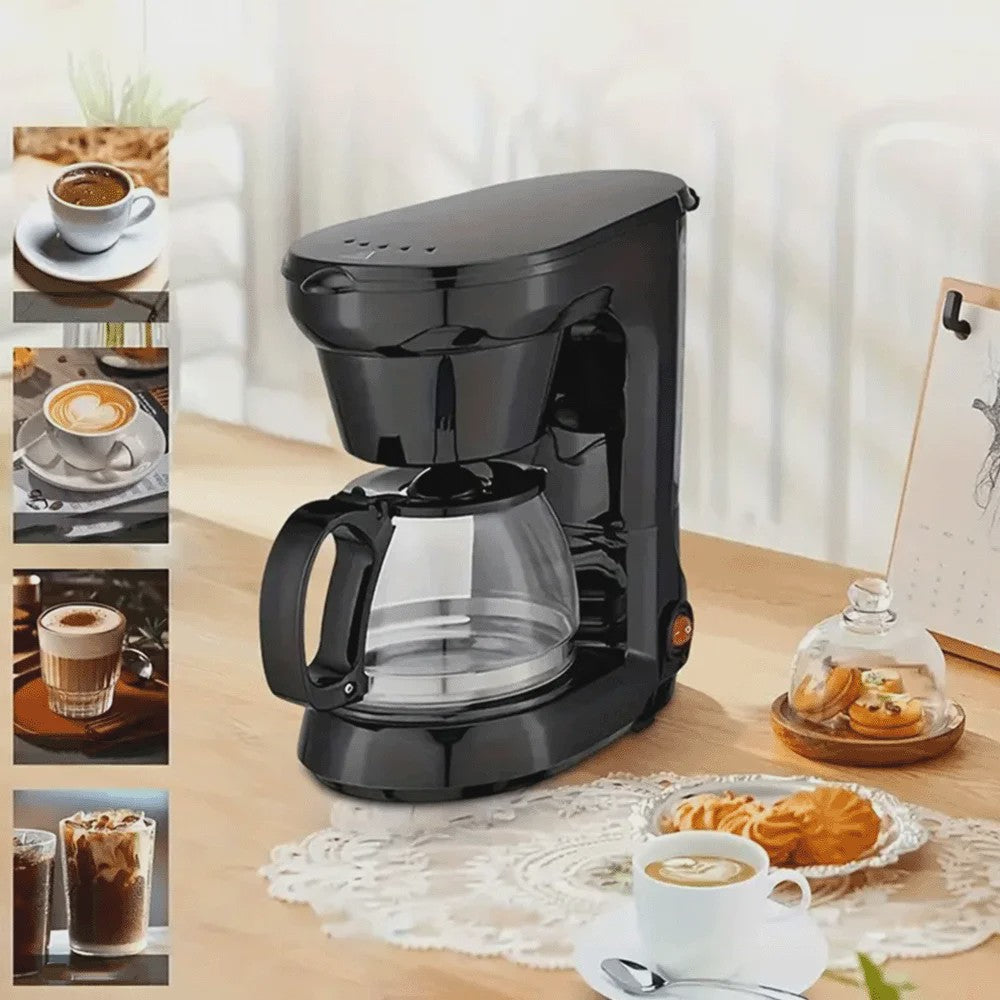Compacte Koffiezetter 750ml (4-6 kopjes) met Uitneembare Trechter & Papierloos Filter - Ideaal voor Thuis, Kantoor & Reis