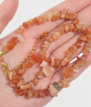 Unieke Natuursteen Choker Ketting - Onregelmatige Kristal & Aquamarijn Chips