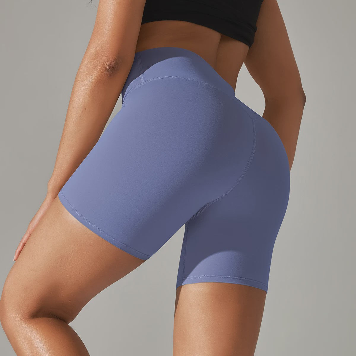 Dames Sportshorts Hoge Taille Squat Proof - Sneldrogend voor Yoga, Fitness & Fietsen