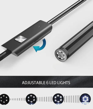 Waterdichte Endoscoop Camera 7mm met USB & Type-C | Flexibel & 6 LED's | Android/PC Inspectie