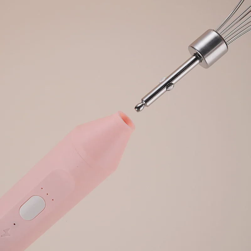 Draadloze Multifunctionele Garde: Compacte Handmixer met Melkopschuimer & Automatische Roerder