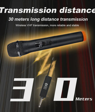 Draadloze Microfoon Set 2.4G - 2 Kanaals Handheld Microfoons voor Karaoke, Feest & Presentatie