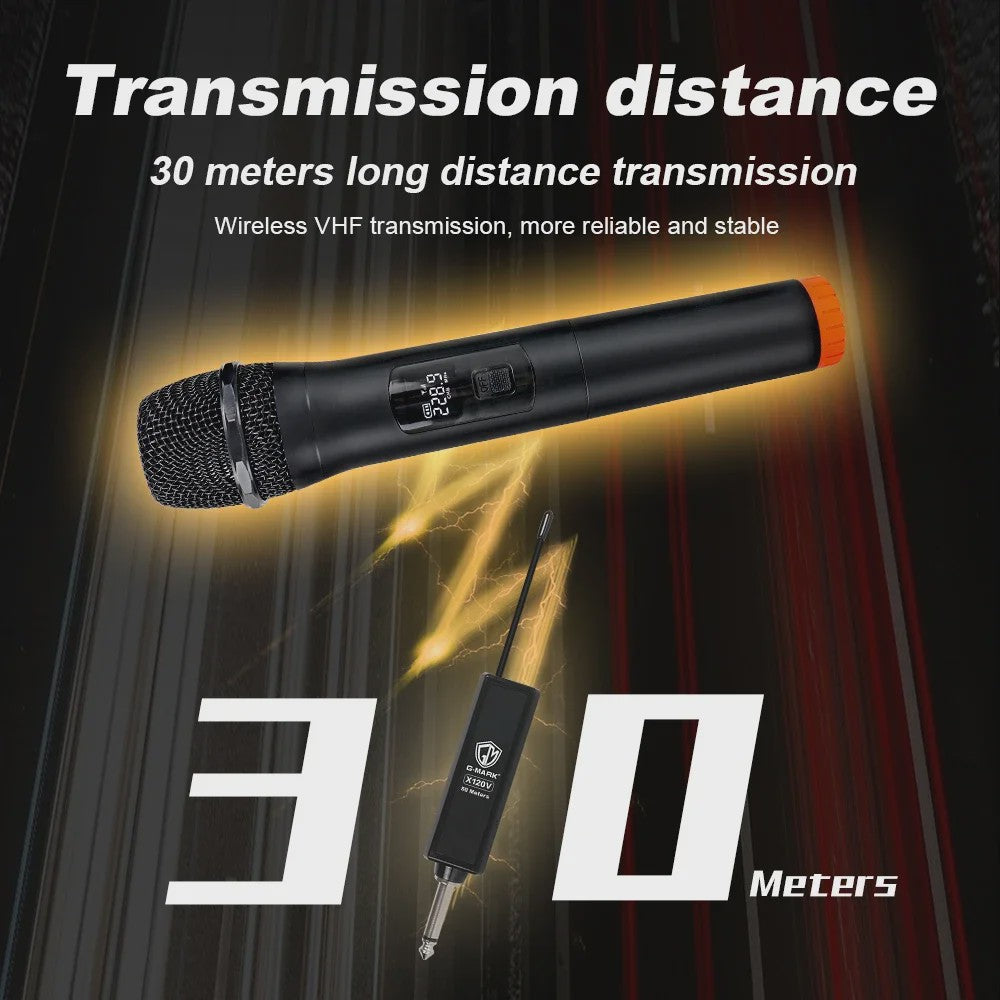 Draadloze Microfoon Set 2.4G - 2 Kanaals Handheld Microfoons voor Karaoke, Feest & Presentatie