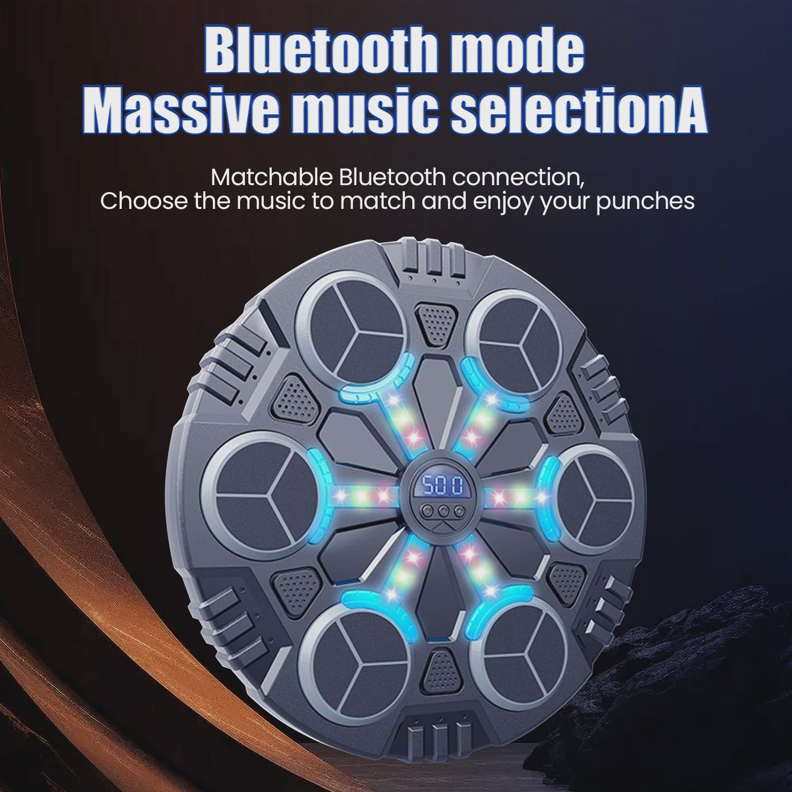 Interactieve Bluetooth Bokszak Muur Target met Muziek Sync & LED Teller - Home Gym Reactietrainer