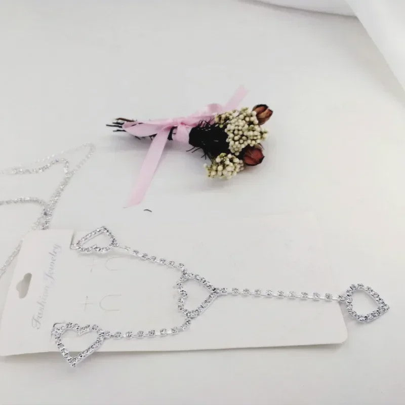Dames Heupketting Goud/Zilver Metaal met Kristal & Diamant - Stijlvolle Tailleketting