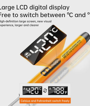 Draagbare USB Digitale Soldeerbout met Instelbare Temperatuur (300-450°C) en Type-C Opladen