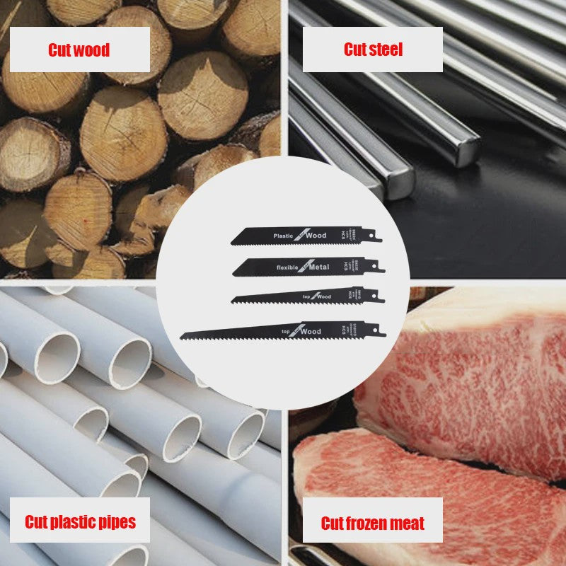 Reciprozaagbladen Set (5/10 Stuks) HCS - Voor Hout, Metaal & PVC - 15/20cm