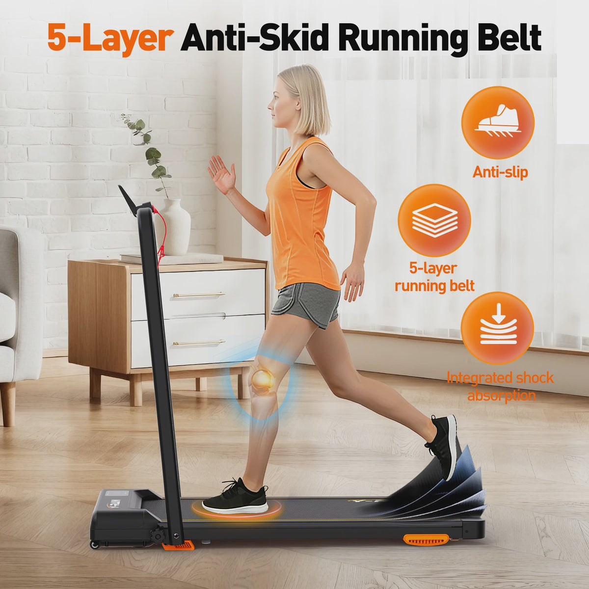 Y-RAIN 3-in-1 Opvouwbare Loopband met 0-9% Incline, 3.0PK Stille Motor, 150kg Belasting, Afstandsbediening