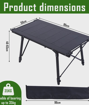 IGT Aluminium Campingtafel - Opvouwbaar, Verstelbaar & Draagbaar