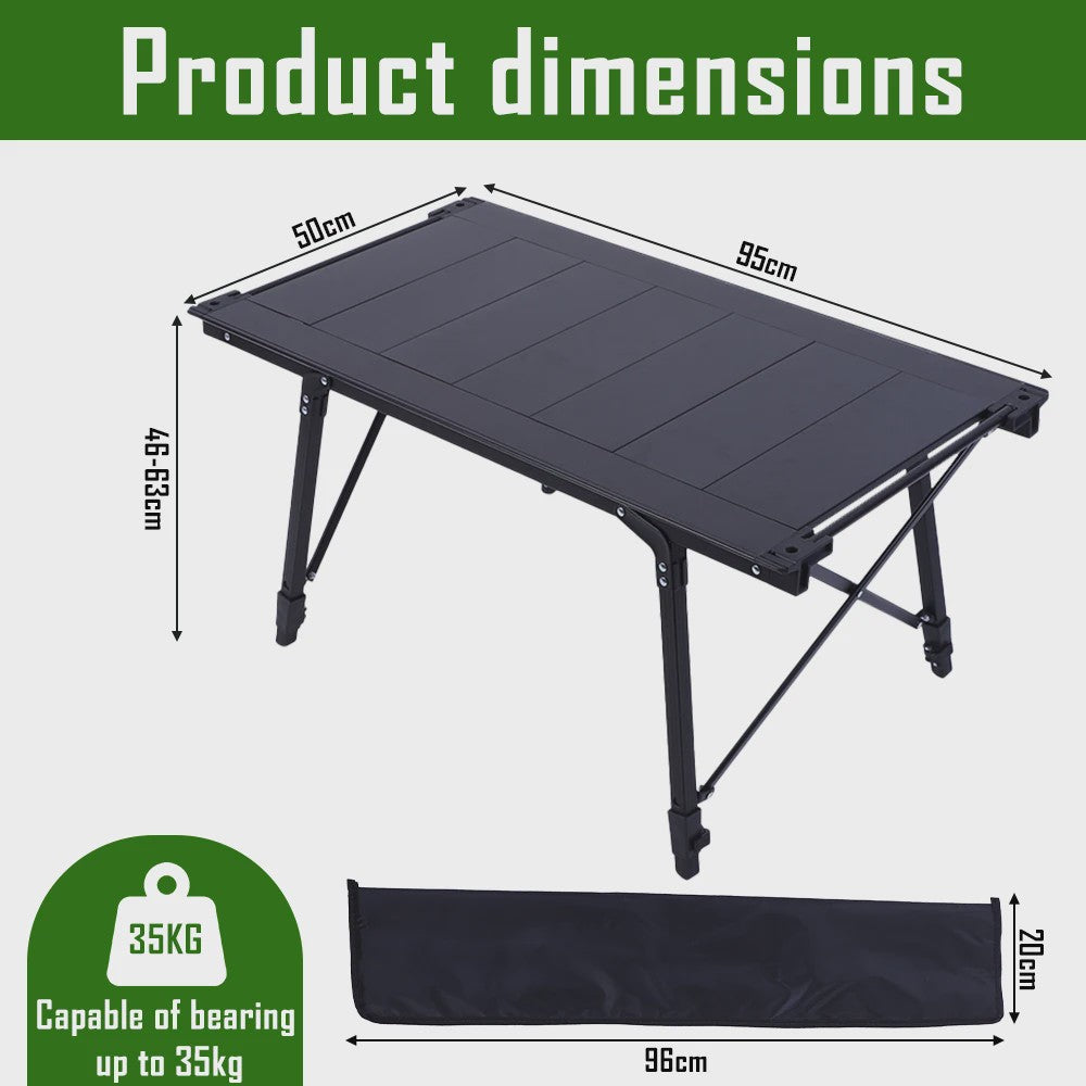 IGT Aluminium Campingtafel - Opvouwbaar, Verstelbaar & Draagbaar