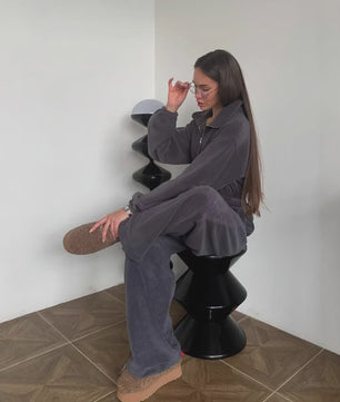 Dames Jumpsuit met Lange Mouwen en Elastische Taille - Casual & Elegant