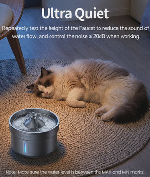 ROJECO Roestvrijstalen Drinkfontein voor Katten & Honden - Automatisch, 2L, Stil & Zuiverend