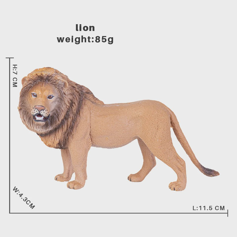 Realistische Wild Animal Speelgoed Set: Olifant, Leeuw, Cheetah, Tijger - Educatief Cadeau