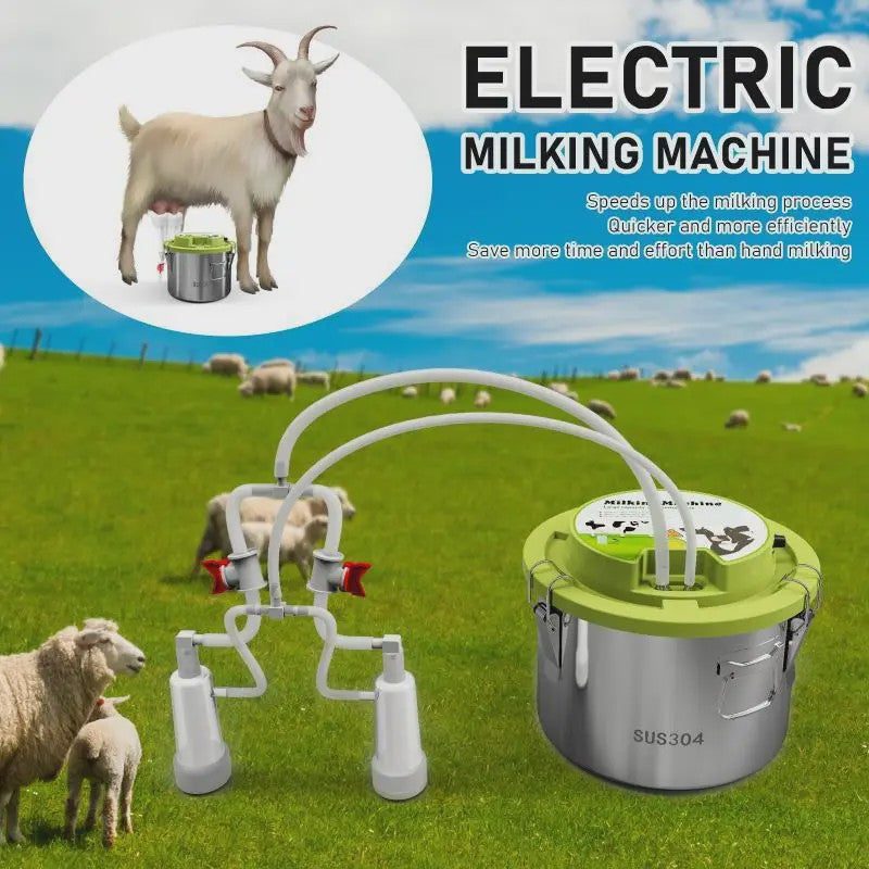 Automatische Melkmachine voor Koeien en Schapen - 8L RVS met Pulsatie