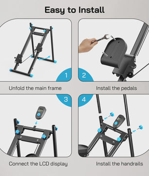 New Version Vertical Climber Machine -Compact Folding Cardio Stepper for Full-Body Workout,Ideal for Home Gym Exercise Equipment